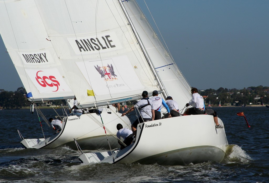Ainslie and Mirsky - racing Foundation 36’s in the Final of the Sunseeker Australia Cup © Sail-World.com /AUS http://www.sail-world.com